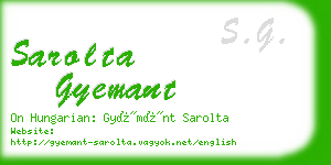 sarolta gyemant business card